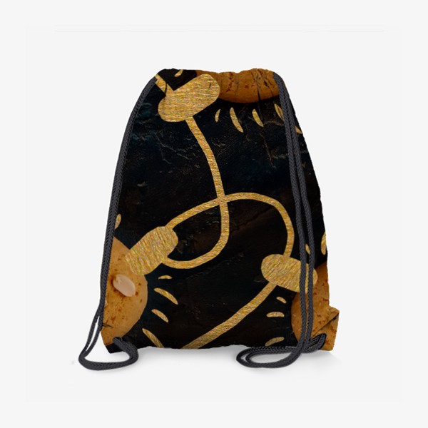 Рюкзак «Новогодняя гирлянда из печенья с золотой графикой»