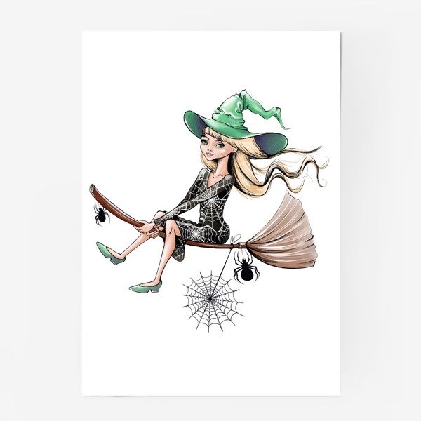 Постер «Маленькая ведьмочка летит на шабаш»