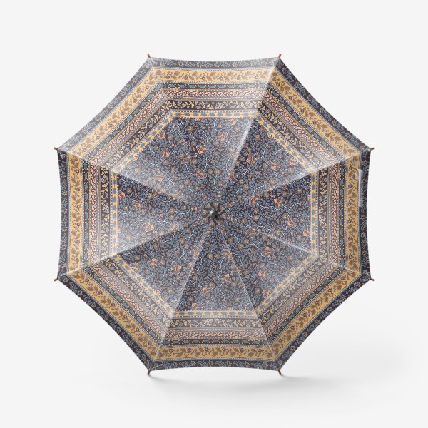 Зонт «Цветочный орнамент с декоративным бордюром. Восточный орнамент. »