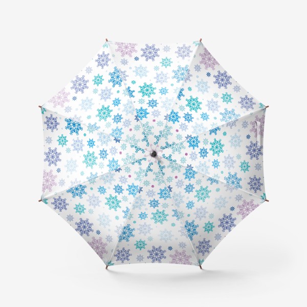 Зонт «Цветные снежинки»