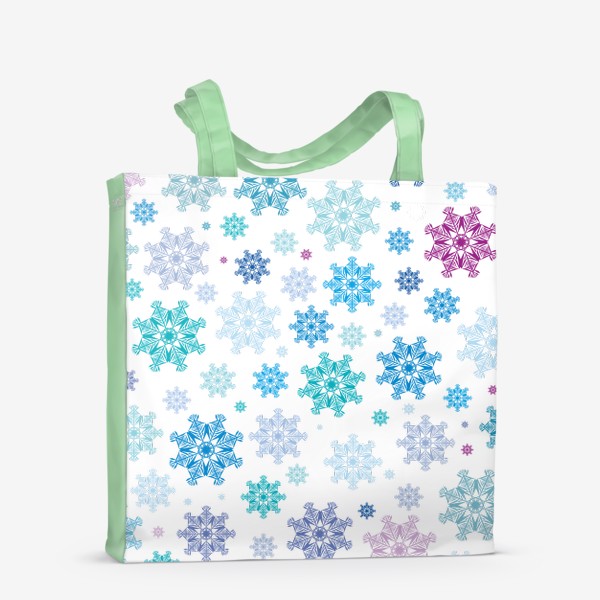 Сумка-шоппер «Цветные снежинки»