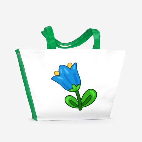 Пляжная сумка «Цветок колокольчик»