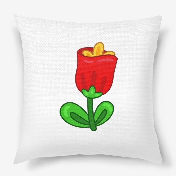 Подушка «Красный цветок»