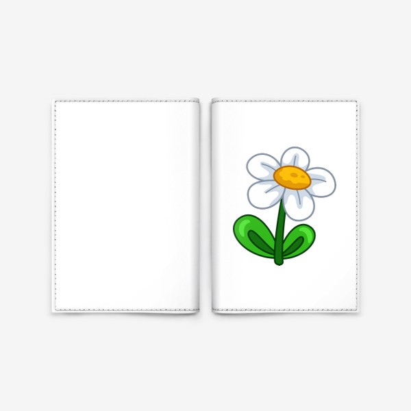 Обложка для паспорта «Белый цветок»