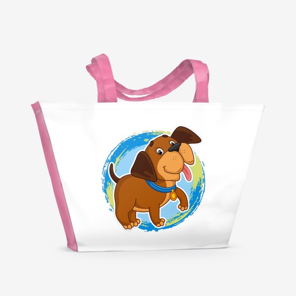 Пляжная сумка «Мультяшная собачка»