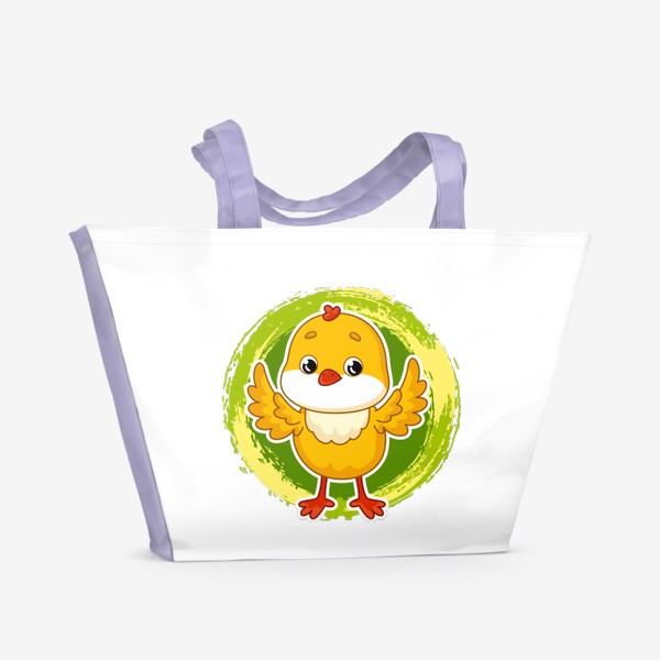 Пляжная сумка «Мультяшный цыплёнок»