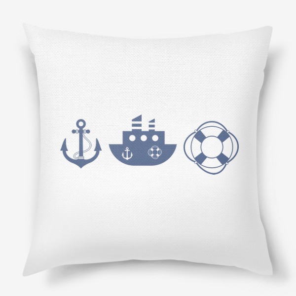 Подушка «Морской принт»
