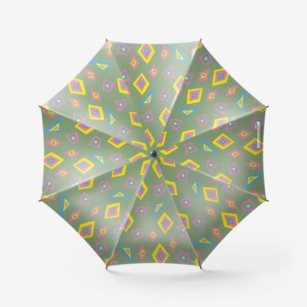 Зонт &laquo;Ромбы и теугольники на зеленом&raquo;