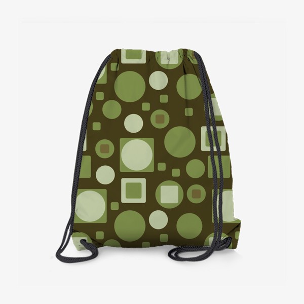 Рюкзак «Оливковый геометричный паттерн»