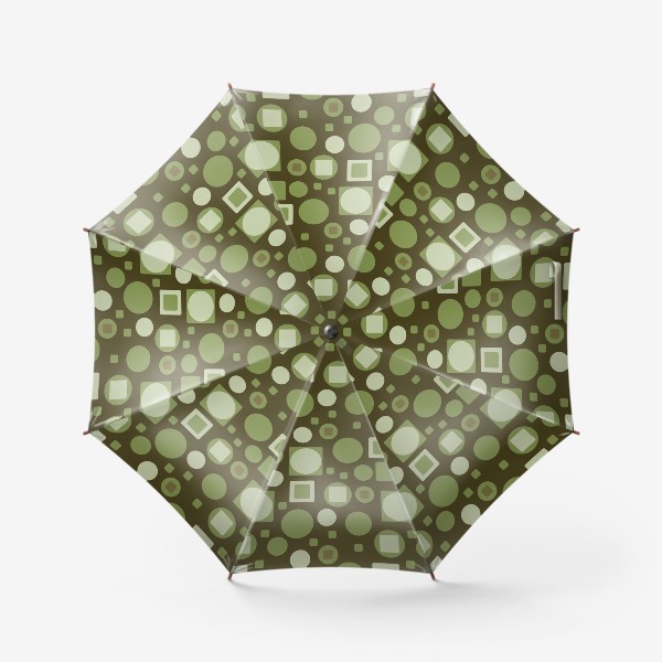 Зонт «Оливковый геометричный паттерн»