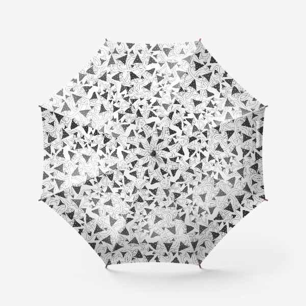 Зонт «Графичные грибы - Мухоморный паттерн»