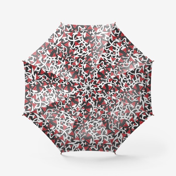 Зонт «Мухоморный дизайн - ядовитые грибы»