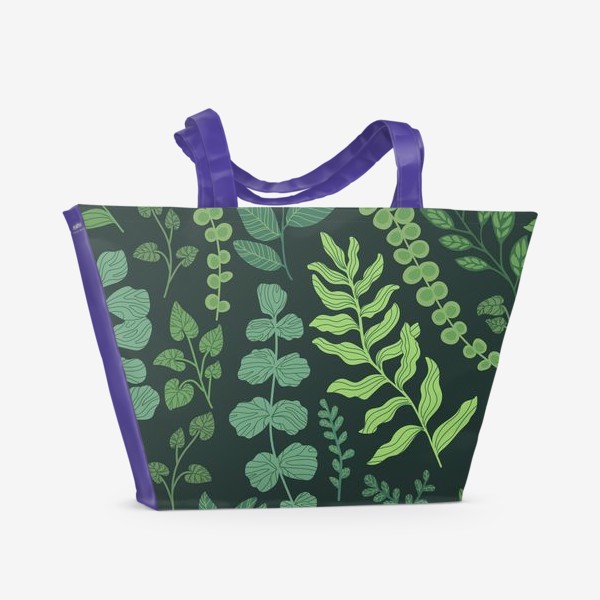 Пляжная сумка «Темные травы»