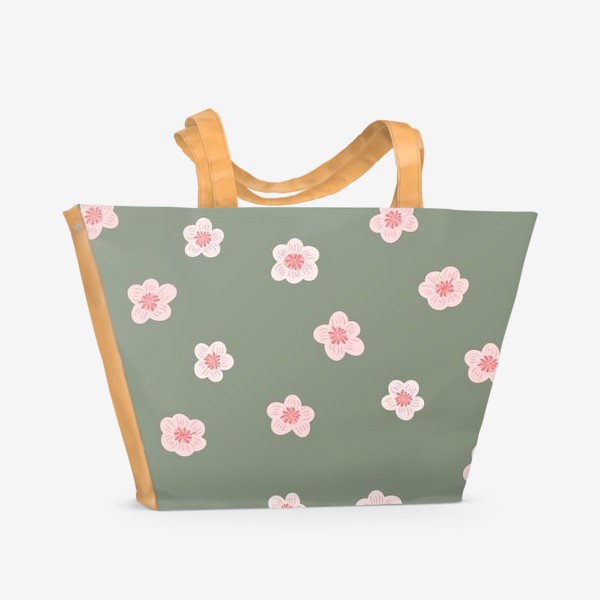 Пляжная сумка «Розовые цветы 2»
