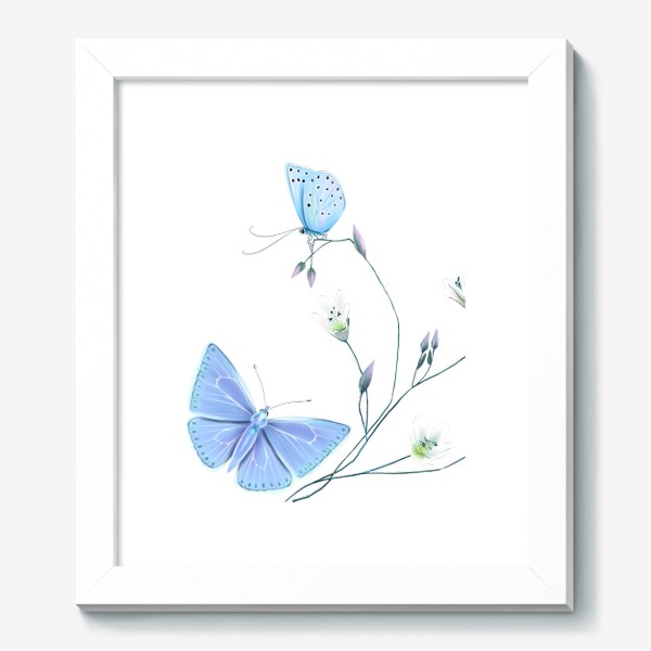 Картина «Бабочки на цветке»