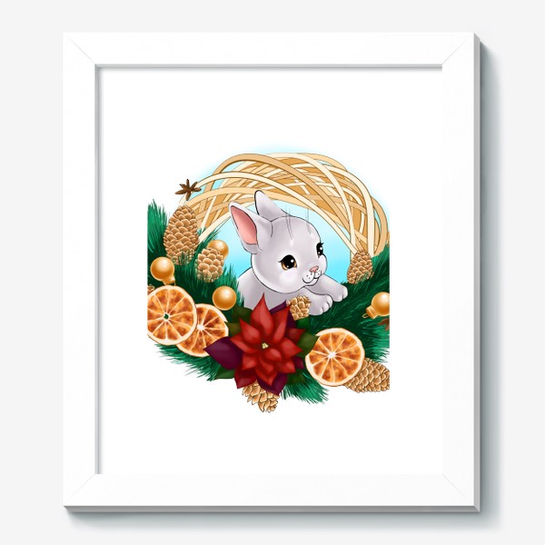 Картина «Кролик в венке»