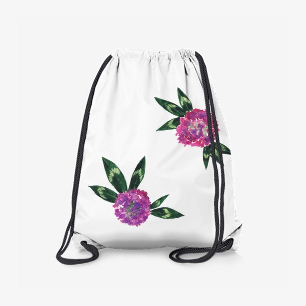 Рюкзак «Акварельный розовый клевер с листиками»
