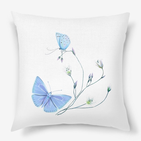 Подушка «Бабочки на цветке»
