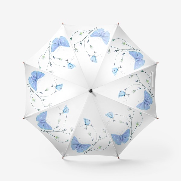 Зонт «Бабочки на цветке»