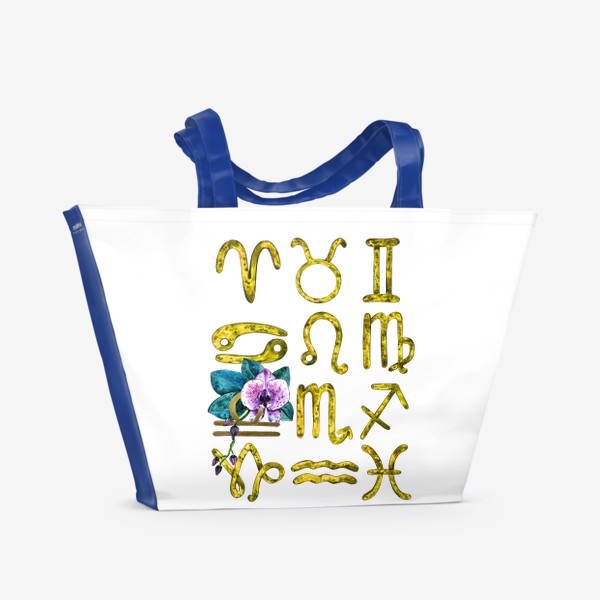 Пляжная сумка «Весы гороскоп знаки зодиака»