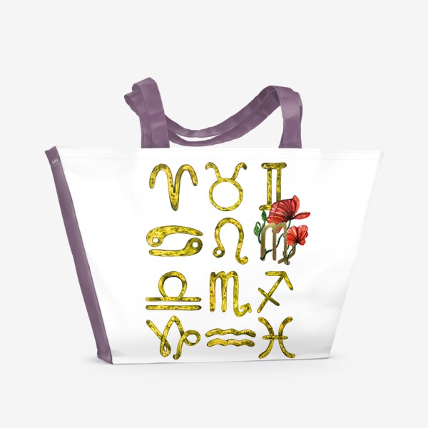 Пляжная сумка «Дева знак зодиака гороскоп»