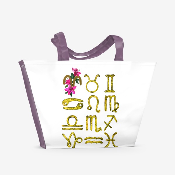 Пляжная сумка «Овен Знаки зодиака Гороскоп»