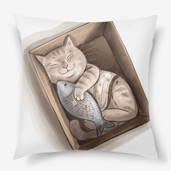 Подушка «Кот в коробке»