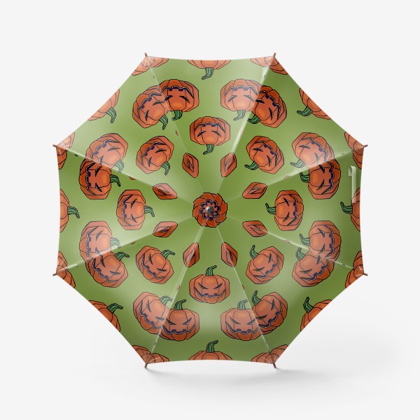 Зонт «Паттерн из тыкв. Хеллоуин »