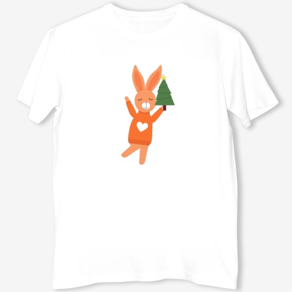 Футболка «Кролик с елкой»