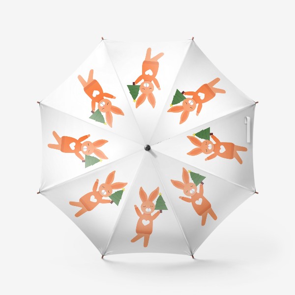 Зонт «Кролик с елкой»
