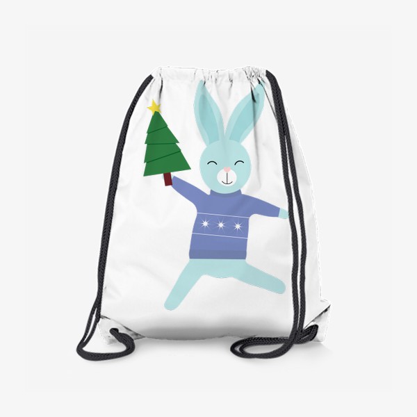 Рюкзак «Радостный кролик с елкой»
