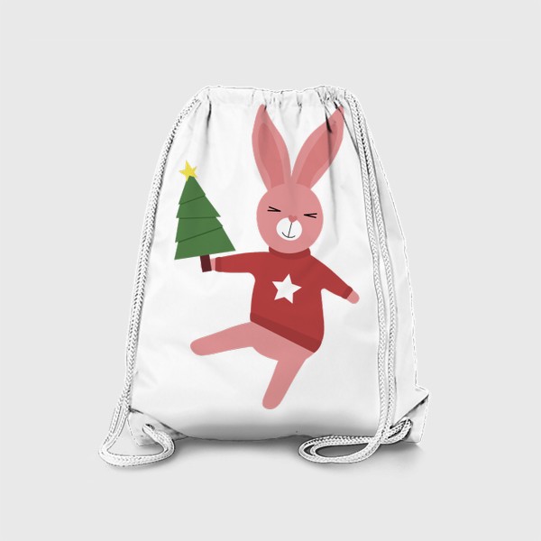 Рюкзак «Танцующий кролик с елкой»