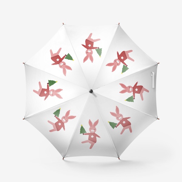 Зонт «Танцующий кролик с елкой»