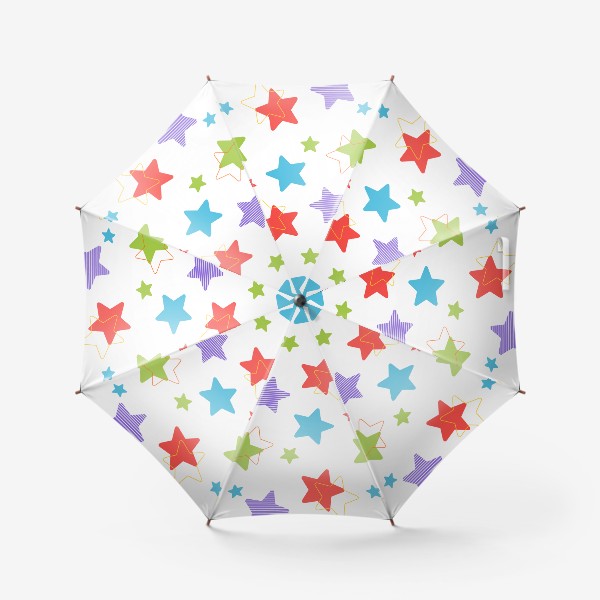 Зонт «Паттерн цветные звездочки»