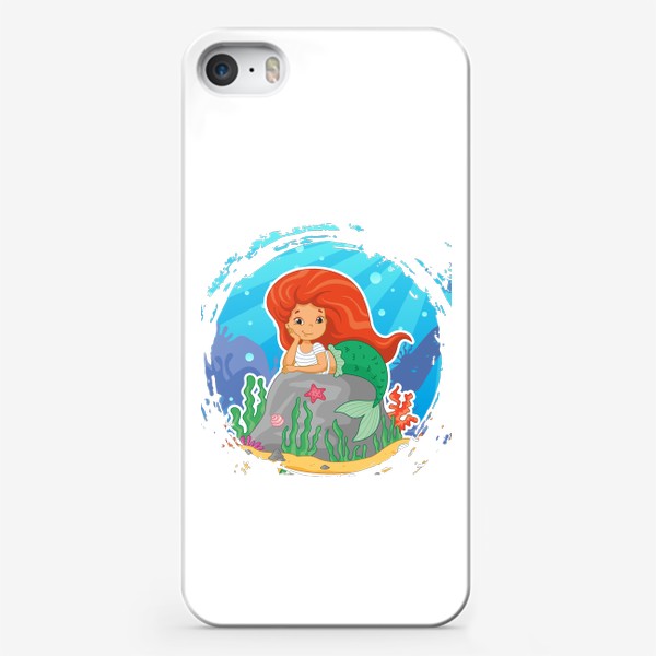 Чехол iPhone «Маленькая русалочка на камне»