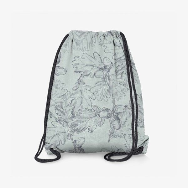 Рюкзак «Листья и желуди на сером»