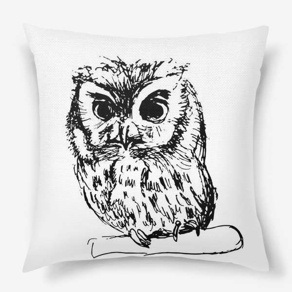 Подушка «Owl sketch»