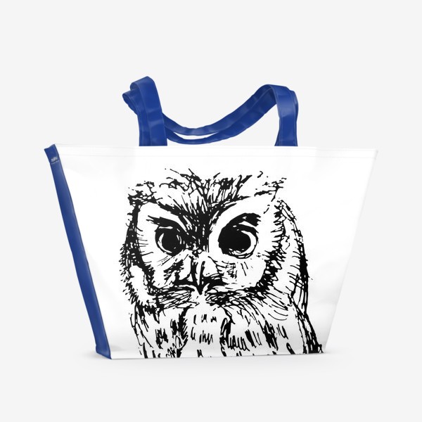 Пляжная сумка «Owl sketch»