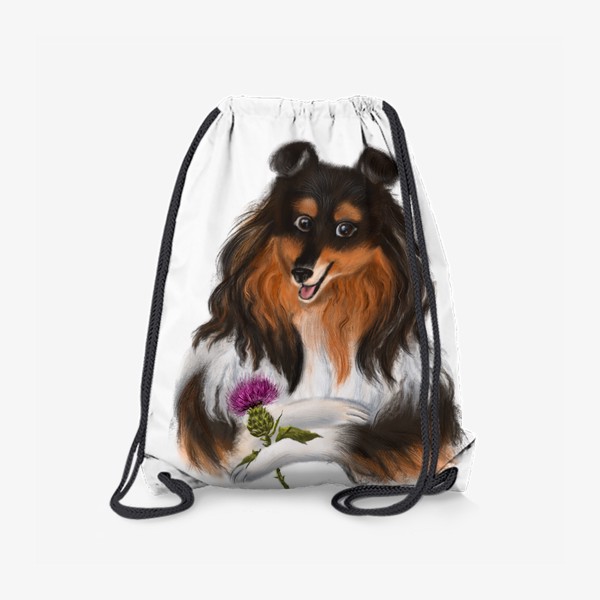 Рюкзак «Колли с цветком »