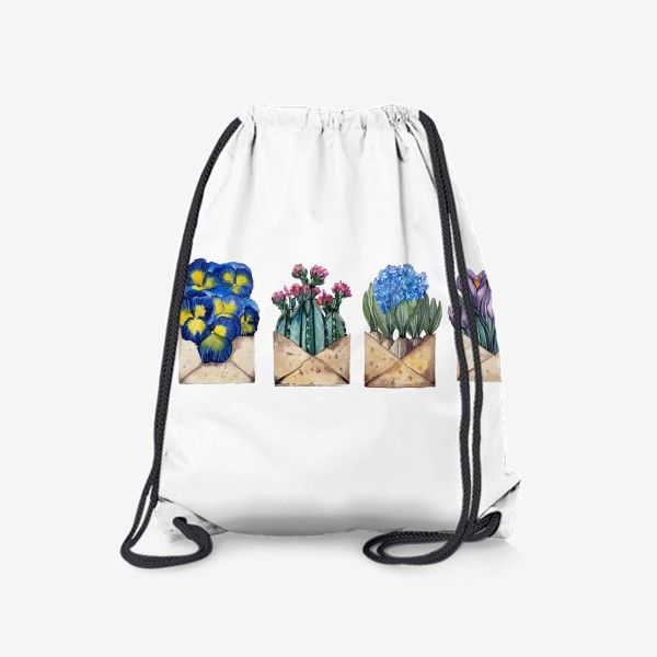 Рюкзак «Цветы в конвертах»
