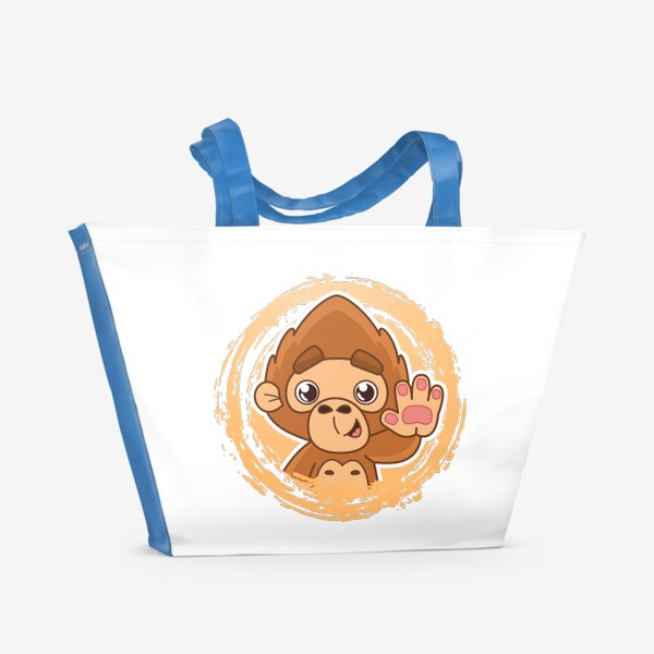 Пляжная сумка «Мультяшная обезьяна»