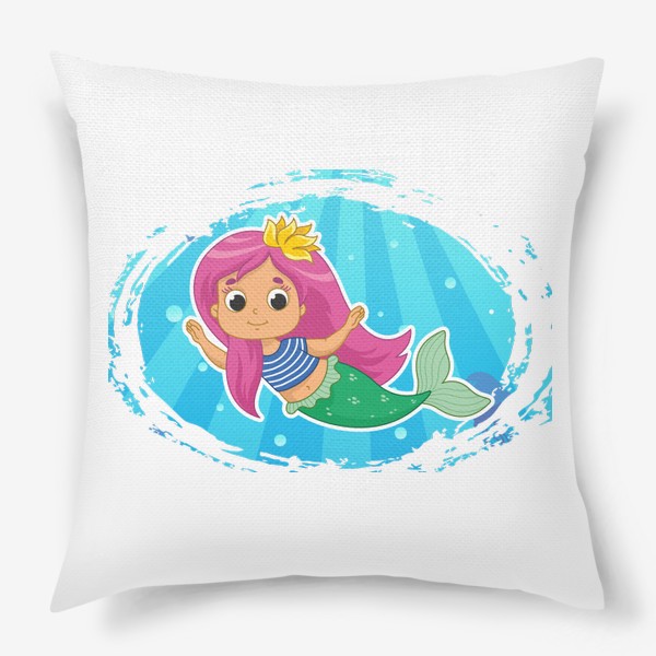 Подушка «Маленькая русалочка под водой»