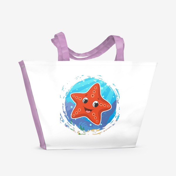 Пляжная сумка «Мультяшная морская звезда»