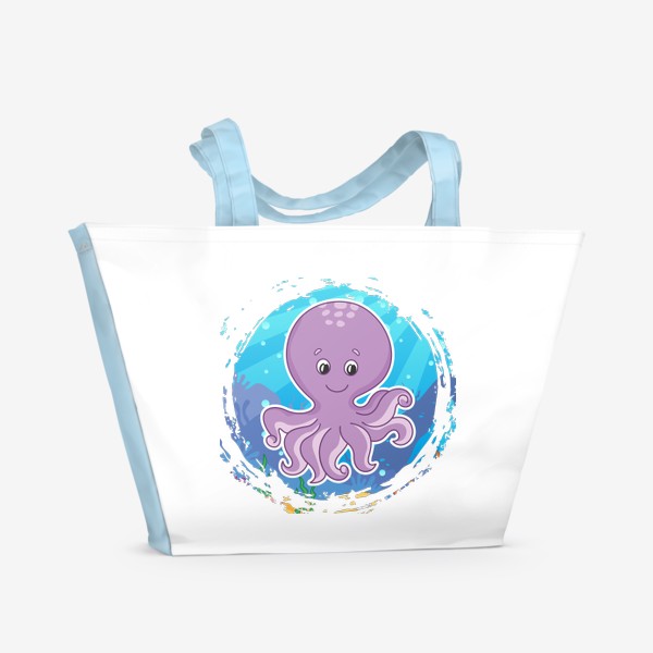 Пляжная сумка «Мультяшный осьминог»