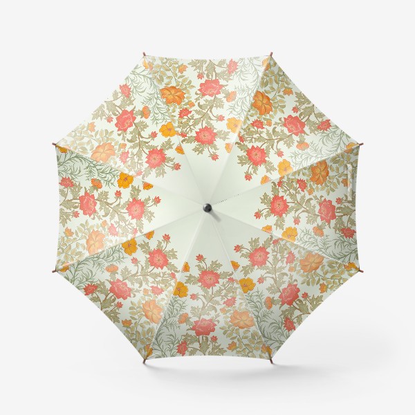 Зонт «Весенние цветы на нежно зеленом фоне»