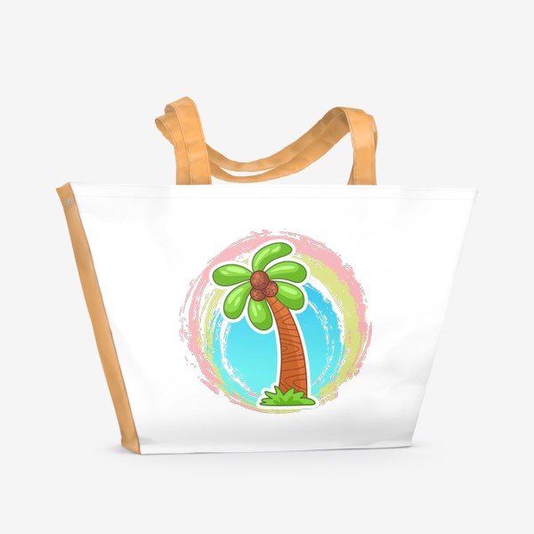 Пляжная сумка «Мультяшная пальма»