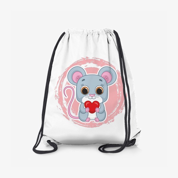 Рюкзак «Мультяшная мышка с сердцем»