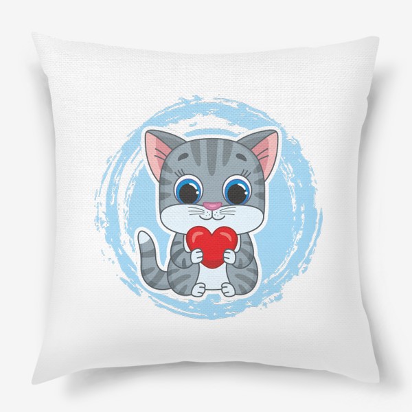 Подушка «Котёнок с сердцем»