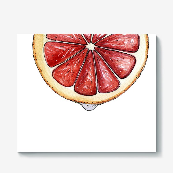 Холст «Красный апельсин / грейпфрут»