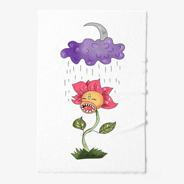 Полотенце «Цветочек радуется дождю»
